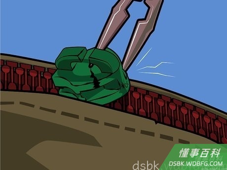 Step 4 把拉链上的滑块取下来。