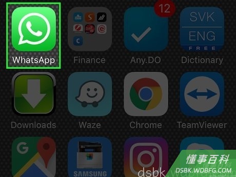 Step 1 打开“WhatsApp”。