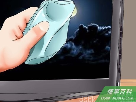 Step 5 拿着塑料袋,贴住坏点区域。