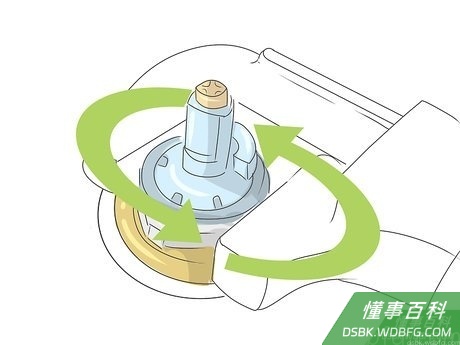 Step 2 松开螺丝,并拆下碟阀圆柱体。