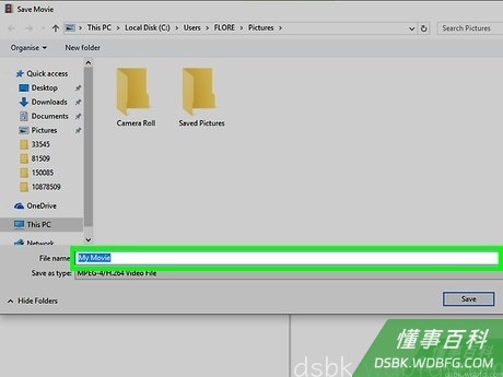 Step 4 给电影取名。
