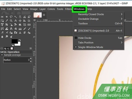Step 3 点击窗口。