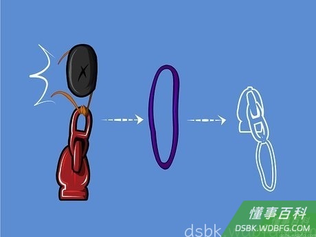 Step 2 当然，你也可以用橡胶带来代替钥匙环，将橡胶带穿过拉锁上的孔，然后在孔上打结就可以了。...