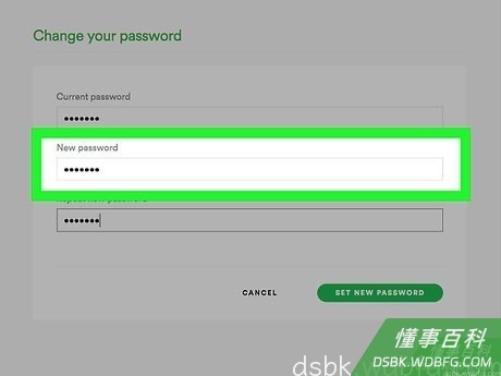 Step 9 在下一个字段输入新密码。