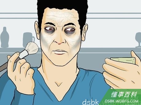 Step 7 在脸上扑一层薄薄的蜜粉或白粉。
