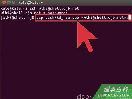 Step 2 把公共密码放到远程电脑上。