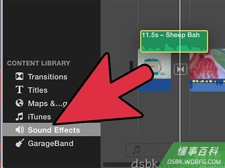 Step 7 点击“音乐和音效”按钮（工具栏上的音符按钮）。