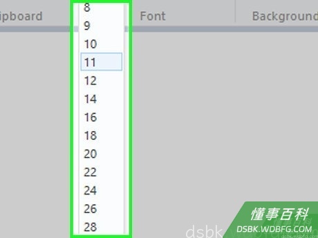 Step 5 更改字体大小。