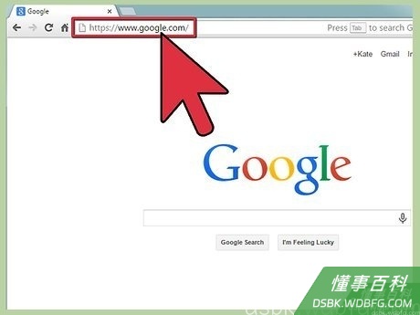 Step 2 在地址栏输入Google.com，就能进入谷歌搜索主页。