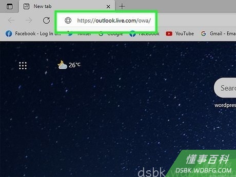 Step 1 打开Outlook 网站...