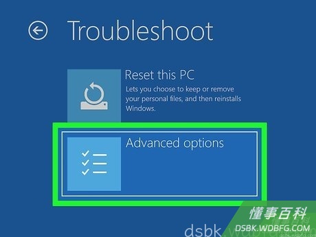 Step 4 单击高级选项。