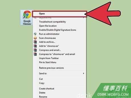 Step 1 打开谷歌浏览器。