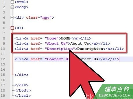 Step 2 在主菜单区域中添加链接。