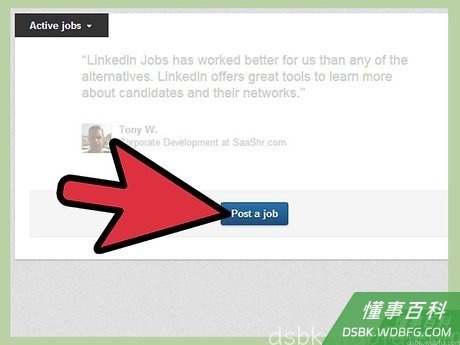 Step 4 在LinkedIn张贴招聘启事。