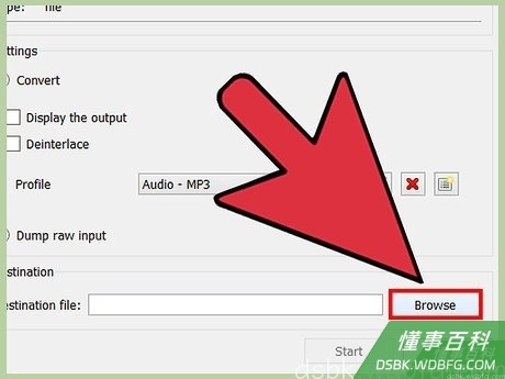 Step 19 点击“浏览”按钮,设置MP3文件的路径。