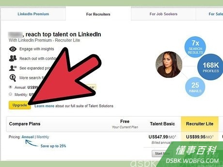 Step 5 注册一个LinkedIn招聘人员账户。