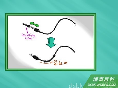 Step 2 用缩套管顺着线滑下来试。