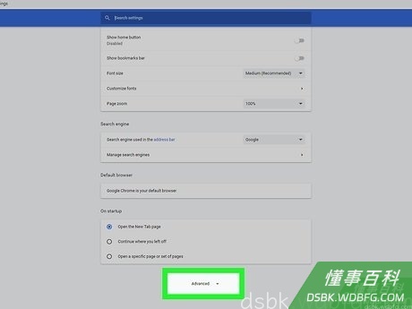 Step 3 往下滚动，点击页面最底部的高级。