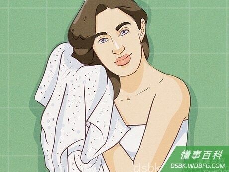 Step 2 温柔地清洗及弄干头发。