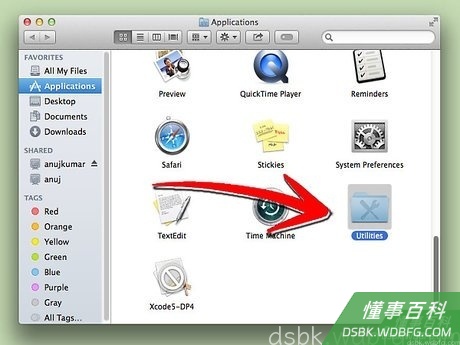 Step 3 点击导航栏中的“应用程序”文件夹。