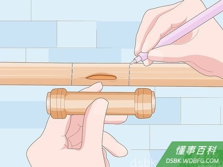 Step 2 在管道上标记滑动接头的长度。