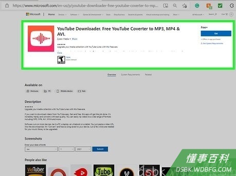Step 1 打开YouTube下载器网站,或者访问某一流行的软件下载站点。