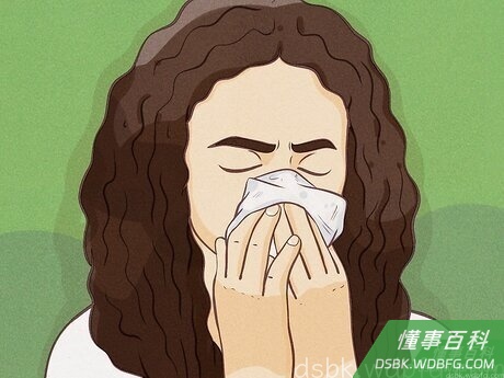 Step 3 咳嗽或打喷嚏时用纸巾捂住。