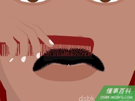 Step 4 梳理胡须。