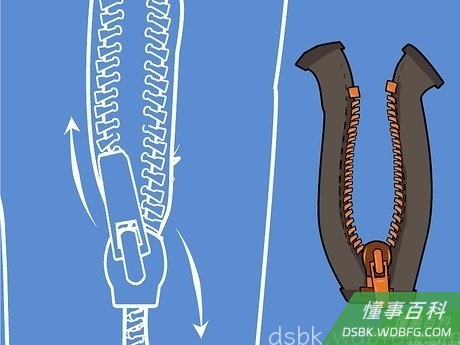 Step 3 把拉锁来回拉。