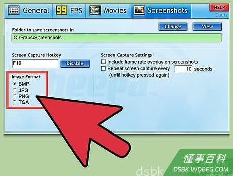 Step 3 设置屏幕截图选项。