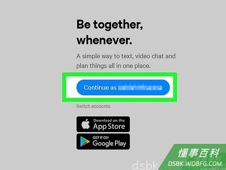 Step 2 用Facebook帐户登录。