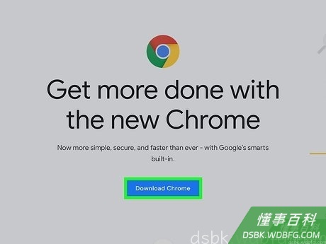 Step 11 点击页面中间蓝色的下载Chrome按钮。