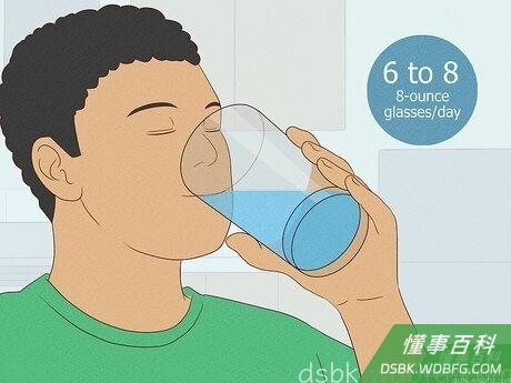 Step 1 每天喝六到八杯水，每杯水大概240ml。