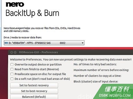 Step 2 在Windows下，Nero可以做这些事情，而Linux下Ddrescue也可以。