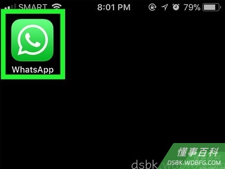 Step 1 打开WhatsApp应用程序。