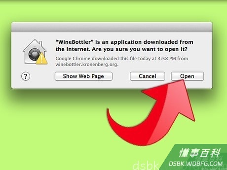 Step 4 启动WineBottler应用程序。