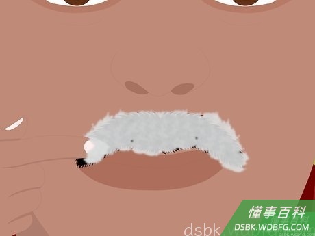 Step 3 浸湿胡须。