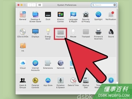 Step 3 单击“键盘”选项。