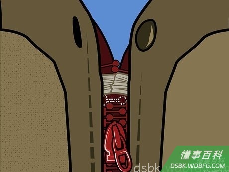 Step 3 在坏齿上缝几针。