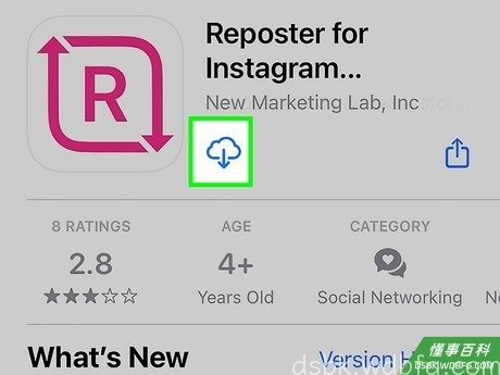 Step 1 从App Store icon下载安装Reposter for Instagram。