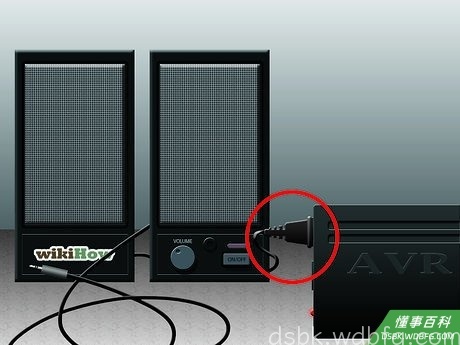 Step 2 确保扬声器插了电。
