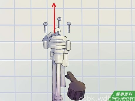 Step 2 修理金属阀门时,需要拆掉上面的翼型螺钉。
