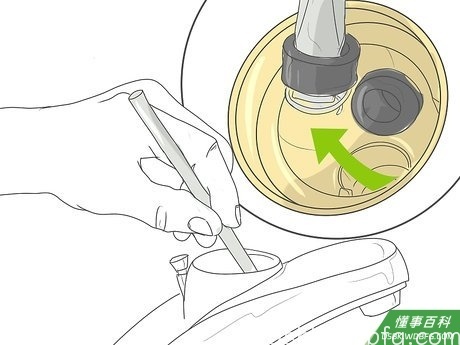 Step 4 拆下入水口密封件和弹簧。