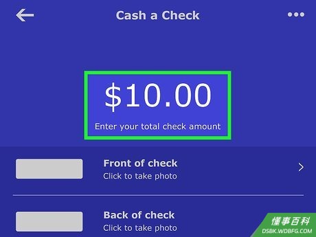 Step 11 输入支票金额。