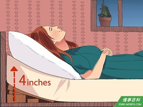 Step 1 睡觉时抬高头部。