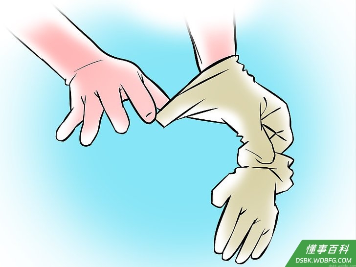 Step 11 将吸管、手套以及毛巾存放在合适的位置。