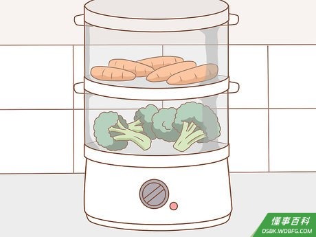 Step 5 蔬菜要蒸而不要用水煮。