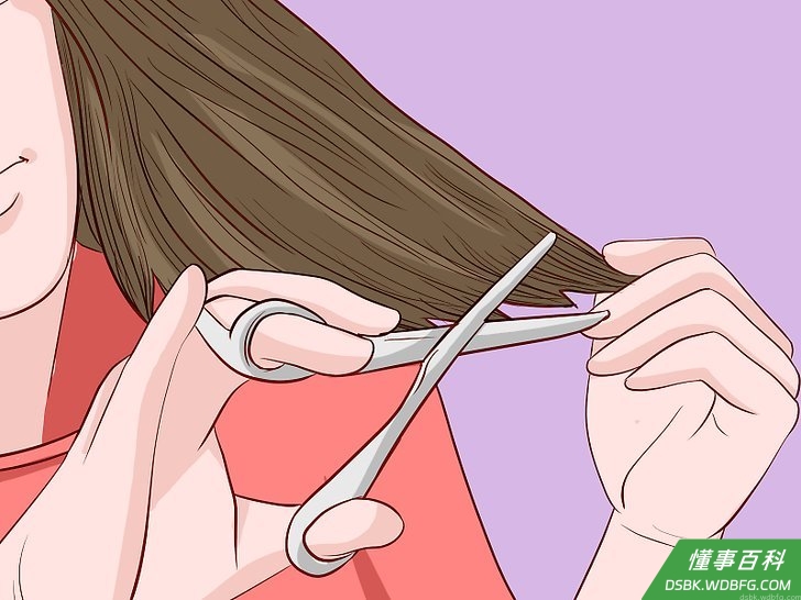 Step 6 修剪两边的头发。