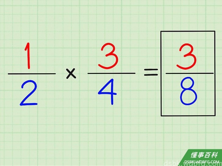 Step 2 分子乘以分子，分母乘以分母。