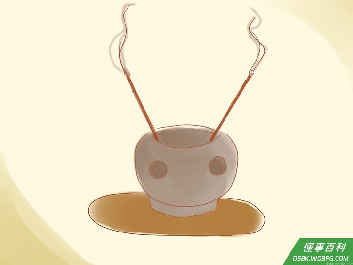 Step 7 把精油添加到香或干药草棒（smudge stick）上。
